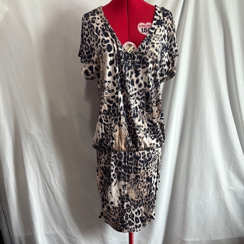 I Jeans by Buffalo Leopard Print Midi Dress